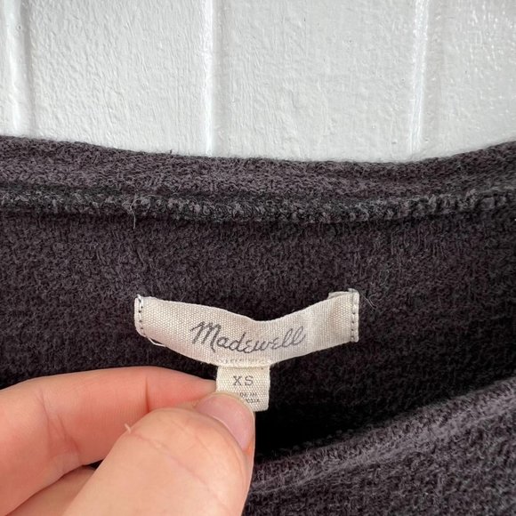 Madewell texture & thread modern side-tie top in charcoal black Size Small - Picture 4 of 4